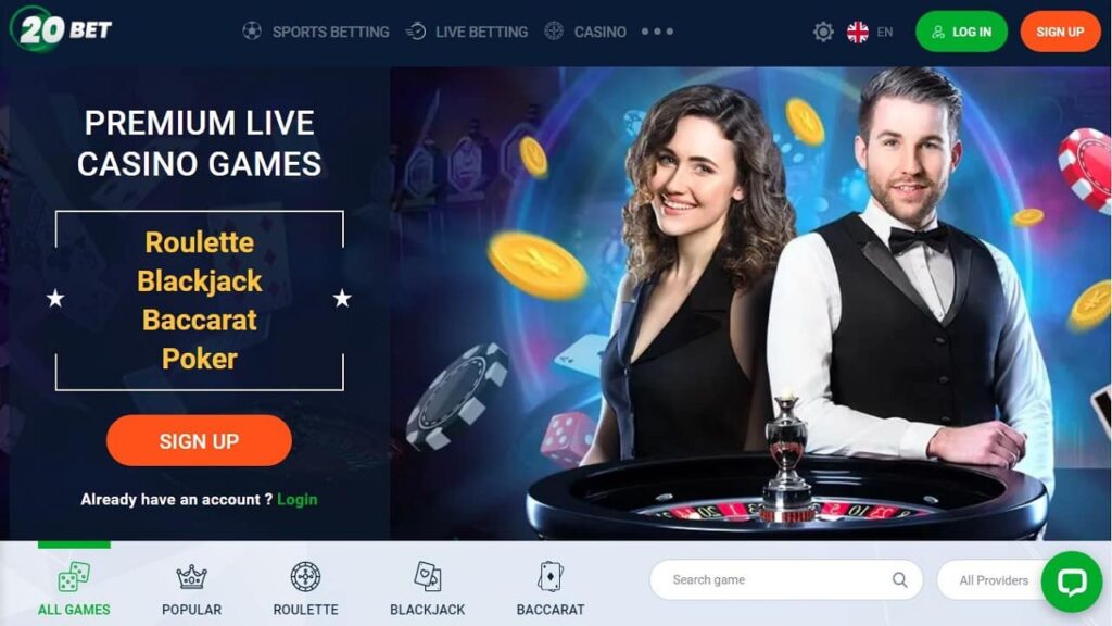 20bet Casino Bonusy a Akce